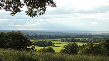 Blick über die Schwarzachtalseen und das Donautal zur Schwäbischen Alb vom Mühlberg bei Herbertingen