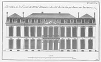 El Hôtel d'Humières, construido alrededor de 1716 y demolido en 1905.