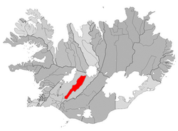 Location of the Municipality of Hrunamannahreppur