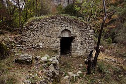 Ruins of Hunot mills near the village