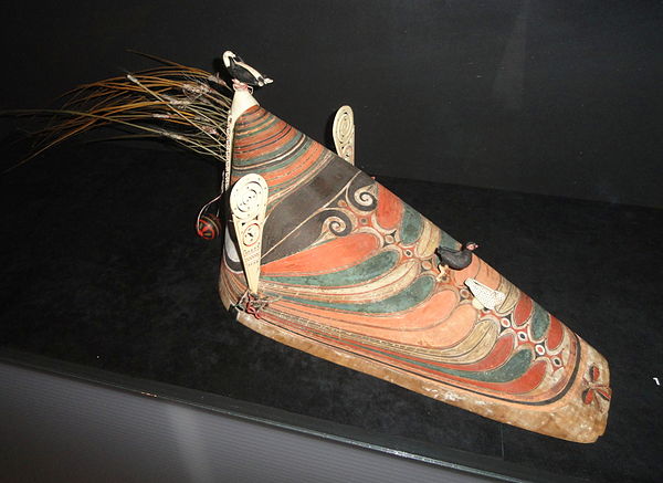 Men's chagudax, or bentwood hunting visor, Arvid Adolf Etholén collection, Museum of Cultures, Helsinki, Finland