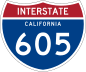 Interstate 605 marker