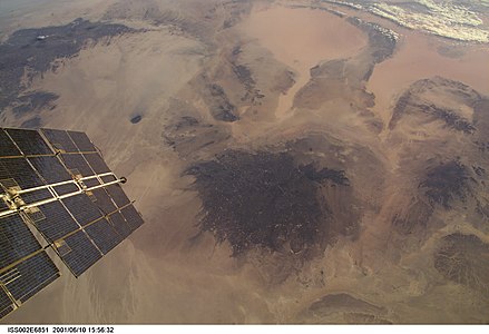 Haruj volcanic field, Waw an Namus, a view from ISS