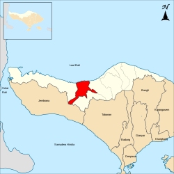 Peta kecamatan Seririt ring Kabupatén Buléléng, Bali