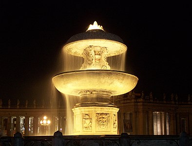 Fountains of St. Peter's Square by Carlo Maderno (1614) and Bernini (1677)