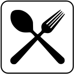 Semne de circulație italiene - restaurant icon.svg