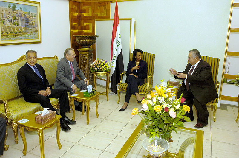 File:Jalal Talabani Rumsfeld Rice Khalilzad.jpg