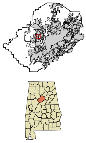 File:Jefferson County Alabama Incorporated and Unincorporated areas Mulga Highlighted 0152776.svg