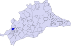 Расположение муниципалитета Химера-де-Либар на карте провинции