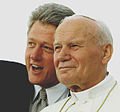 Bill Clinton e Papa Giovanni Paolo II
