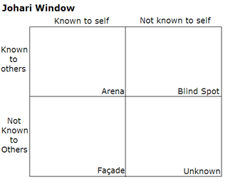 <span class="mw-page-title-main">Johari window</span> Technique in personality development