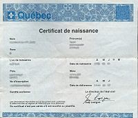 Acte De Naissance Wikipedia