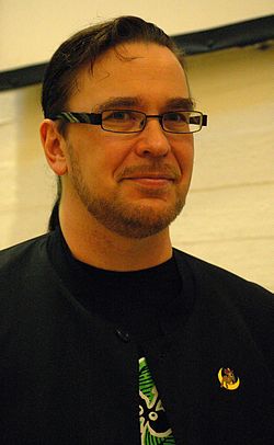 Jyrki Kasvi vihreiden puoluekokouksessa 2007.