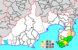 Lokasi Distrik Kamo di Prefektur Shizuoka