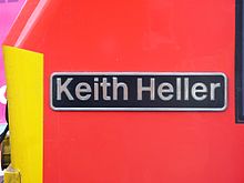 Keith Heller nameplate on 67018 in 2010 Keith Heller 67018.jpg