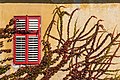 English: Window shutters Deutsch: Balkenfenster