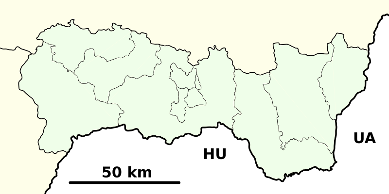 File:Košice Region - outline map Colored.svg