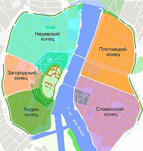 Районы великого новгорода. Загородский конец Великого Новгорода. Людин конец Великого Новгорода. Неревскому концу Великого Новгорода. Концы древнего Великого Новгорода.