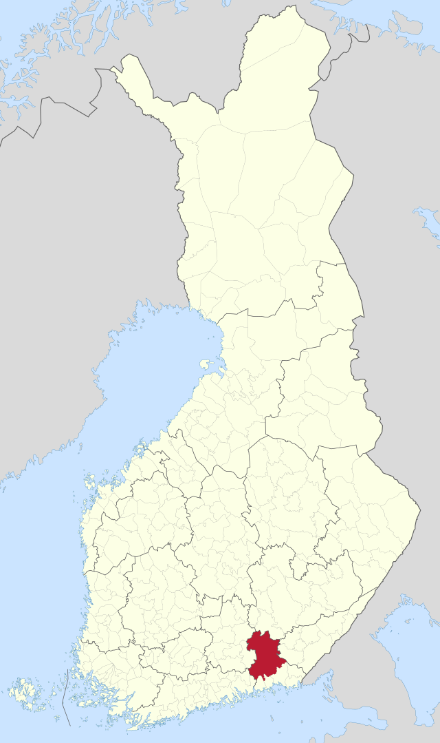 Kouvolas läge i Finland.