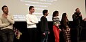Laurent Lafitte, Victor Bonnel, Thomas Guy, Adèle Castillon, Luàna Bajrami & Sébastien Marnier @ "L'Heure de la sortie" Paris Premiere