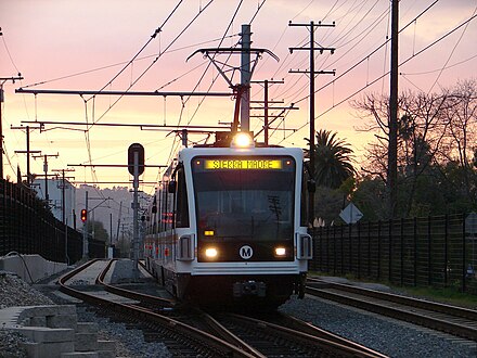 The Los Angeles Metro L Line passing through South Pasadena