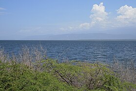 Lake Enriquillo, Dominican Republic and Haiti, the island of Hispaniola