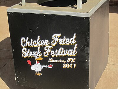 Lamesa, Texas, hosts an annual chicken-fried steak celebration.