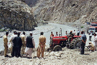 Landslide on KKH in Pakistan
