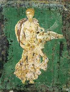 Fresc (44 x 32 cm) que representa Leda amb un cigne
