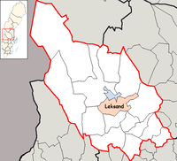 レクサンド市の位置（ダーラナ県）の位置図