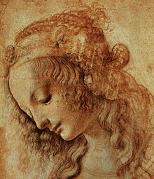 Léonard de Vinci, Tête de femme (vers 1478), no. 428E.