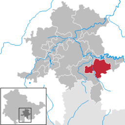 Läget för kommunen Leutenberg i Landkreis Saalfeld-Rudolstadt