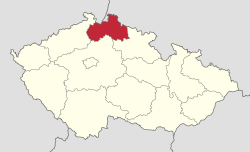 Lääni (punainen) Tšekin kartalla