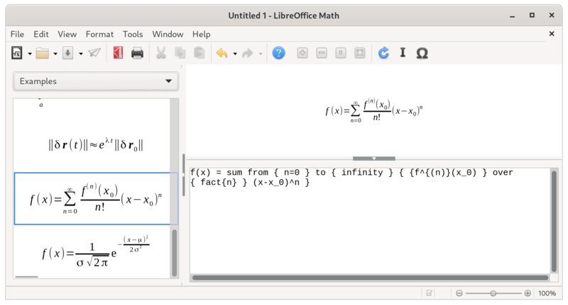 File:LibreOffice Math 7.1.2 (released in 2021-04, running on Linux and GNOME with the default icon set).png