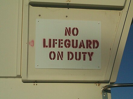 Picture of a lifeguard warning sign taken in Santa Barbara, California, in 2011