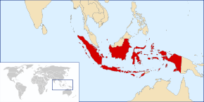 Kart over Republikken Indonesia