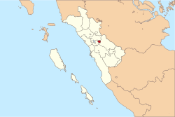 Sawahlunton sijainti Länsi-Sumatran provinssissa