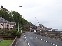 Buildings along the A78