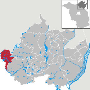Poziția orașului Lychen pe harta districtului Uckermark