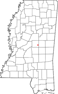 Lage von Madden, Mississippi