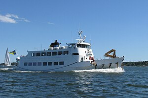 M/S Ramsö på Västra Saxarfjärden.