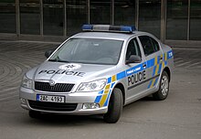 Main railway station Praha, Skoda Czech republic policie.JPG