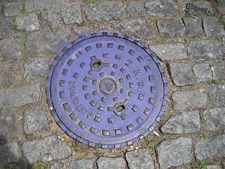 Manhole cover in Porto