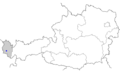 Map of Austria, position of Bludenz