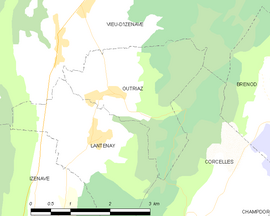 Mapa obce Outriaz