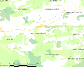 Poziția localității Castelnau-Durban