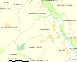 Mapa obce Saint-Mesmin