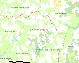 Mapa obce Champniers-et-Reilhac