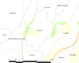 Mapa obce Chavoy