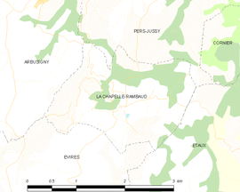 Mapa obce La Chapelle-Rambaud